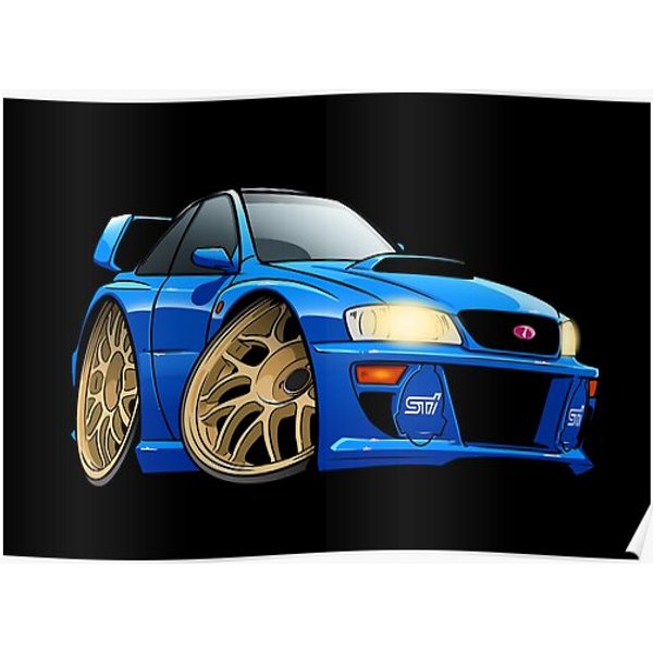 Subaaru Impreza Wrx Sti 22B Premium Matte Vertical Poster-image