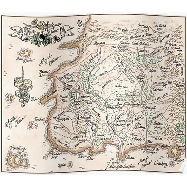 Wheel Of Time Map Premium Matte Vertical Poster-image
