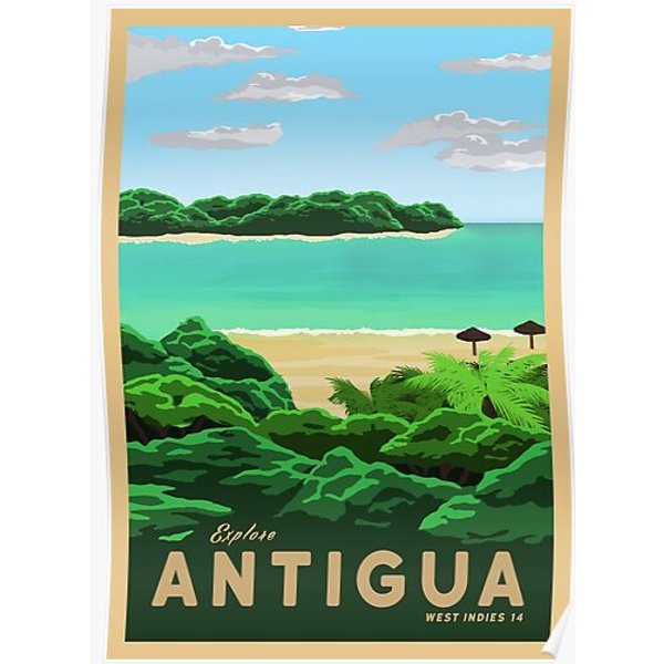 Travel To Antigua Premium Matte Vertical Poster-image