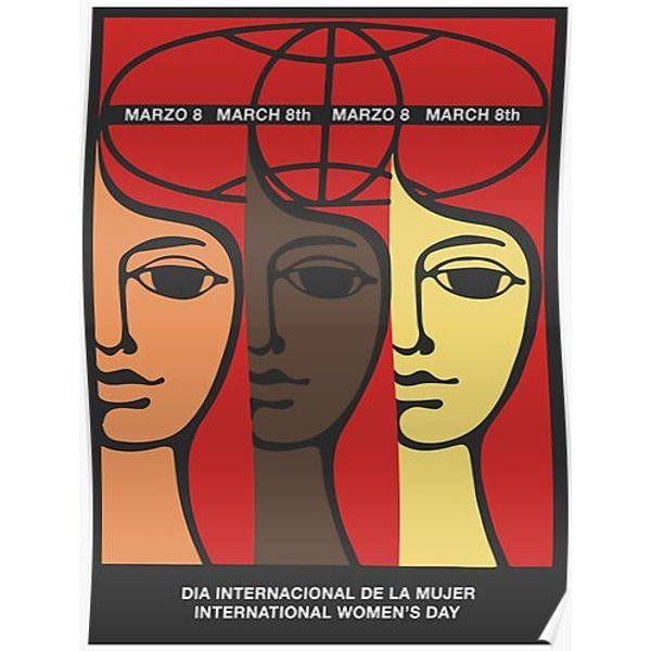 Vintage International Women's Day 1975 Premium Matte Vertical Poster-image