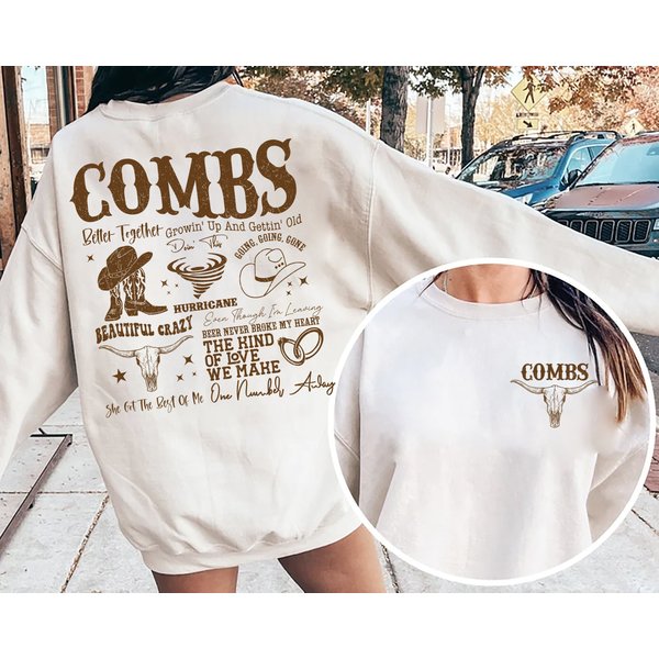 Lukee Comb Vintage Sweatshirt, Lukee Comb Concert Shirt-image