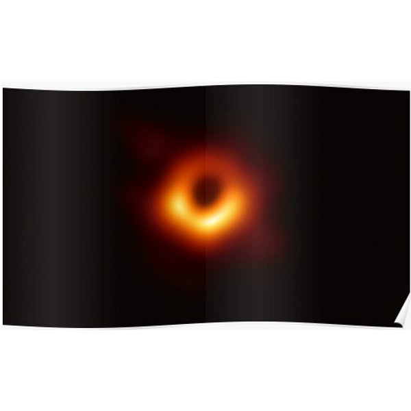 Real Black Hole Photograph M87 Sagittarius (Square) - Official 2019 Nasa - Premium Matte Vertical Poster-image