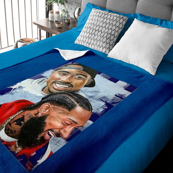 Nipsey Hussle 2Pac Hip Hop Rap Pop Baby Blankets-image