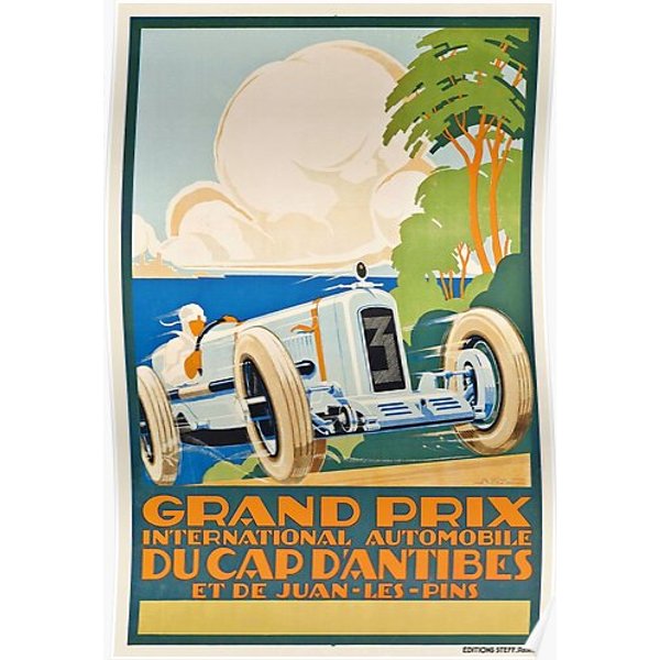 Monaco Grand Prix Original 1929 Premium Matte Vertical Poster-image