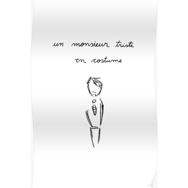 Un Monsieur Triste En Costume (Patriot) Premium Matte Vertical Poster-image