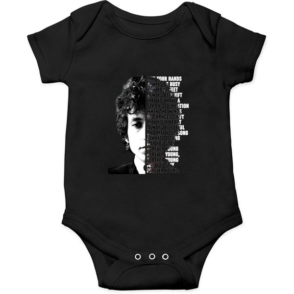 Bob-Dylan Forever Young Lyrics Men's Onesies, Bob Dylan Onesies-image