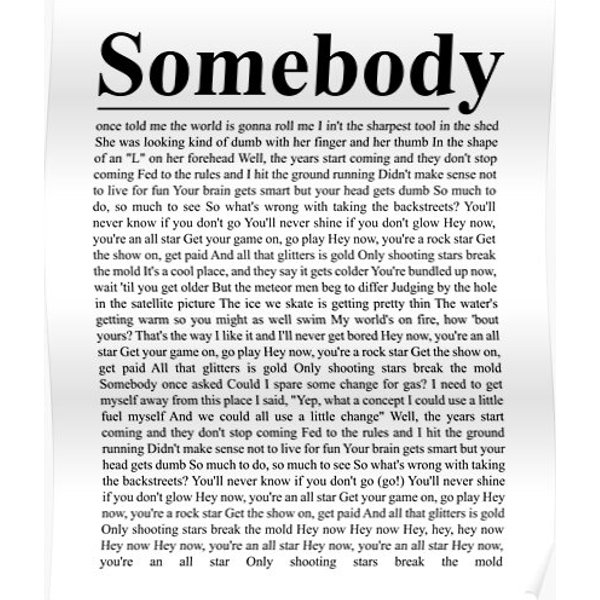 All Star Smash Mouth Lyrics Premium Matte Vertical Poster-image