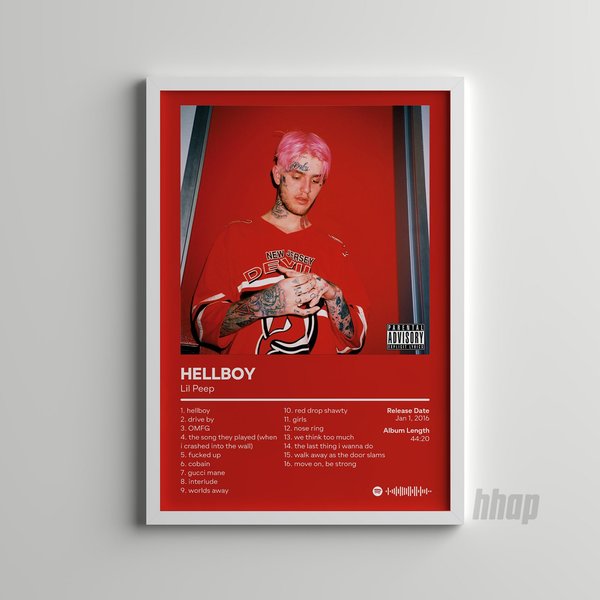 Lil Peep - Hellboy - Album Cover Poster - Lil Peep Album-image