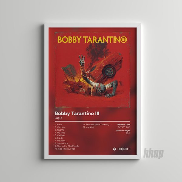 Logic - Bobby Tarantino Iii - Album Cover Poster - Hip Hop Album-image