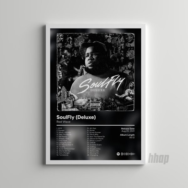 Rod Wave - Soulfly Deluxe - Album Poster- Hip Hop Wall Art-image