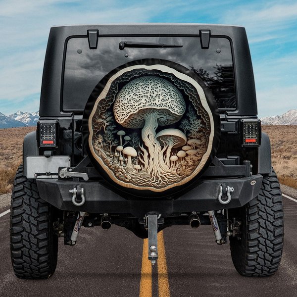 Nature Forest Garden Lover Mushroom Spare Tire Cover