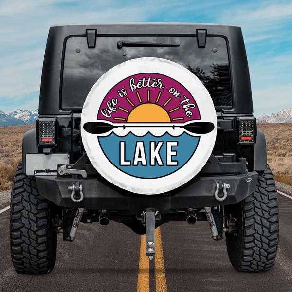 Life Is Better On The Lake Spare Tire Cover-image