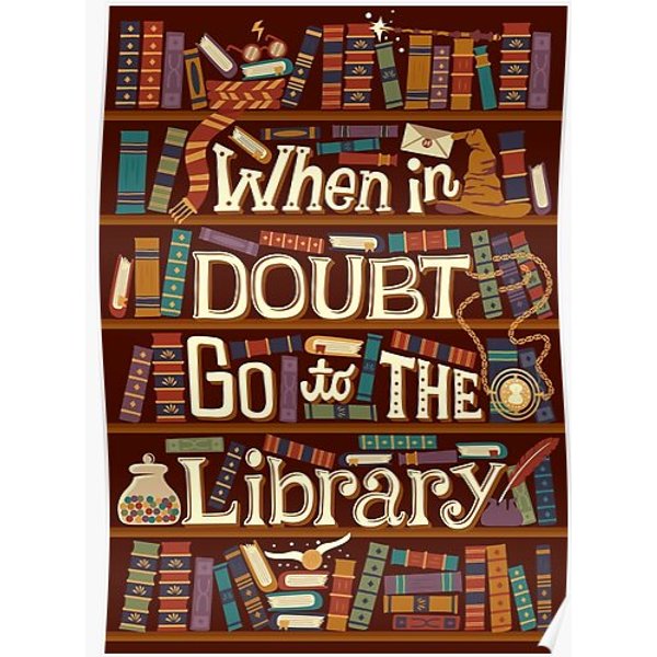 Go To The Library Premium Matte Vertical Poster-image