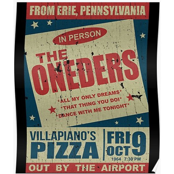 Vintage - The Oneders Villapianos Pizza Premium Matte Vertical Poster-image