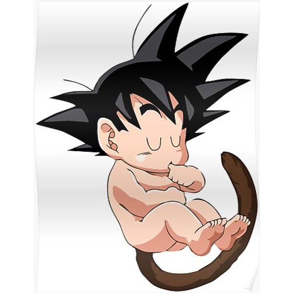 Baby Goku Sleeping Premium Matte Vertical Poster-image