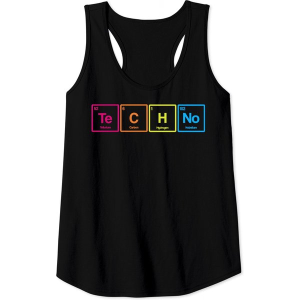 Techno Periodic System Techno Music Rave Edm Tank Tops-image
