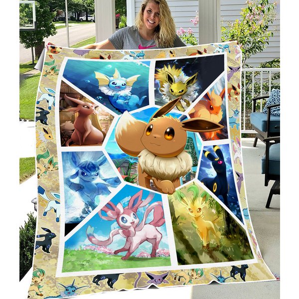 Eevee Evolutions Fleece Blanket-image