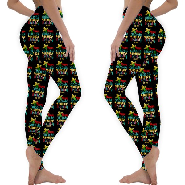 Happy Cinco De Mayo Birthday To Me Leggings-image