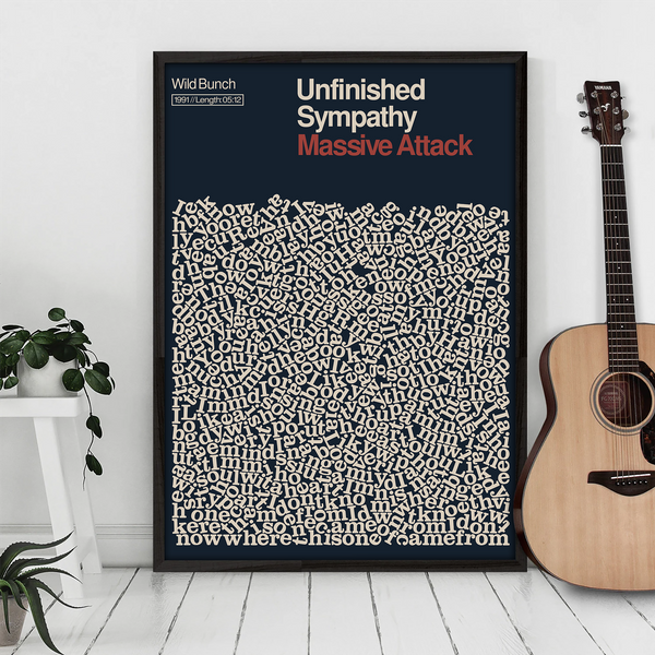 Massive Attack Print, Unfinished Sympathy, Song Lyrics Poster-image