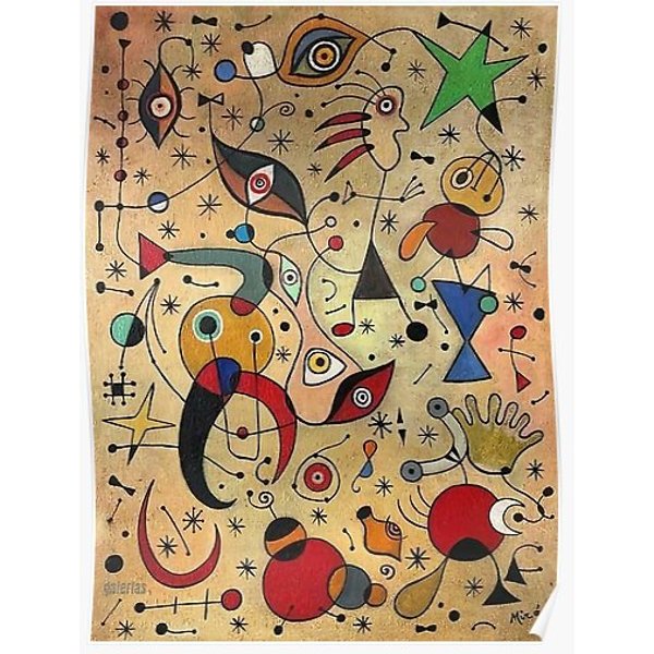 Joan-Miro-Art-Exhibition-Poster-Galerie-Berggruen Premium Matte Vertical Poster-image
