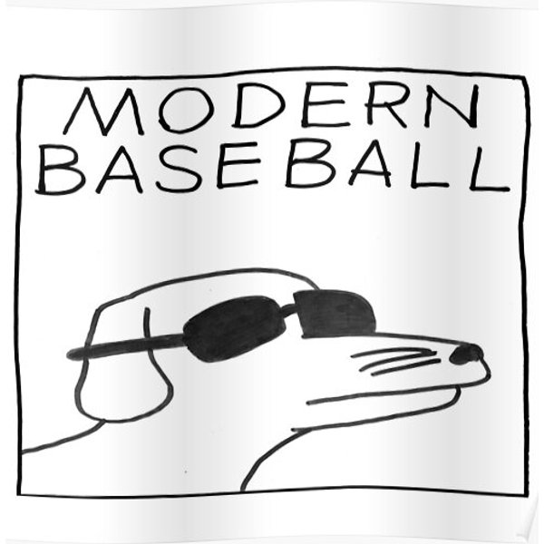 Modern Baseball Dog Premium Matte Vertical Poster-image
