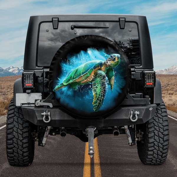 Sea Turtle Ocean - Turtle Spare Tire Cover-image