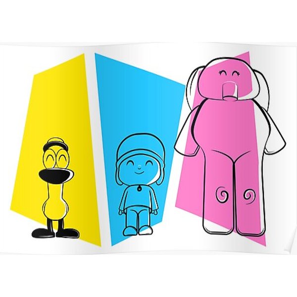 Pato / Pocoyo / Elly Premium Matte Vertical Poster-image