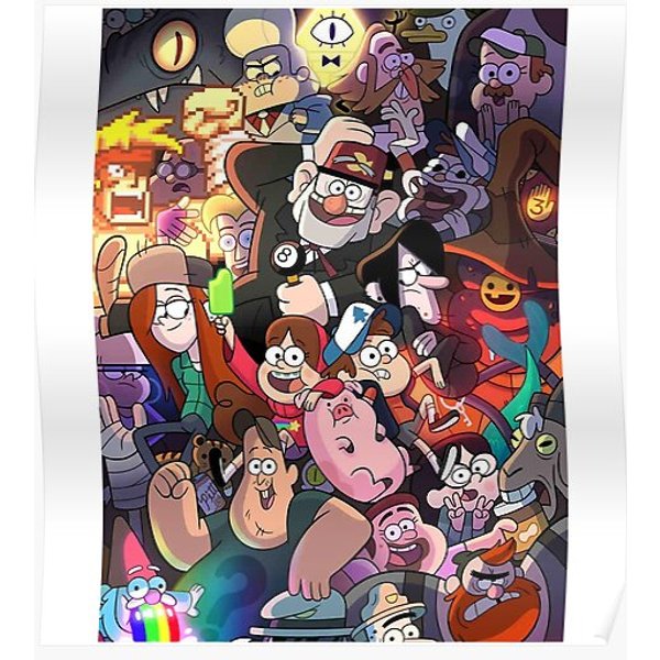 Gravity Falls Family Poster Premium Matte Vertical Poster-image