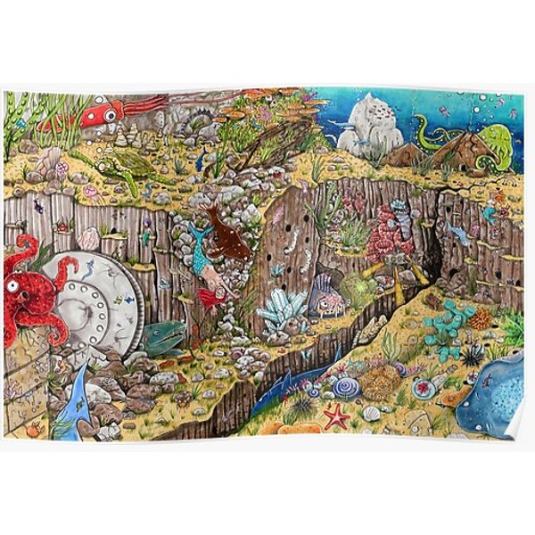 Hidden Object Sea Deep Sea Premium Matte Vertical Poster-image