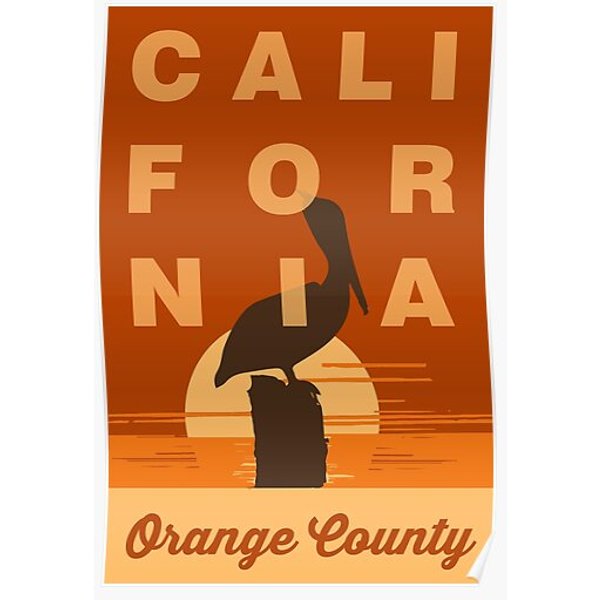 Orange County - California. Premium Matte Vertical Poster-image