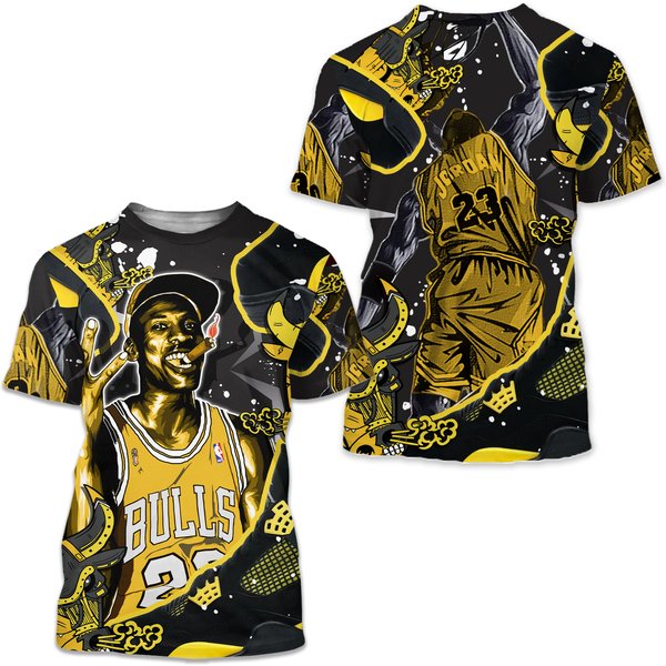 Bull 23 Jordan Unisex Sneaker Shirt Match 2023 Thunder 4S Tee-image