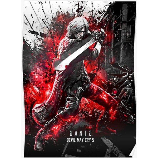 Devil May Cry 5 Dante Premium Matte Vertical Poster-image