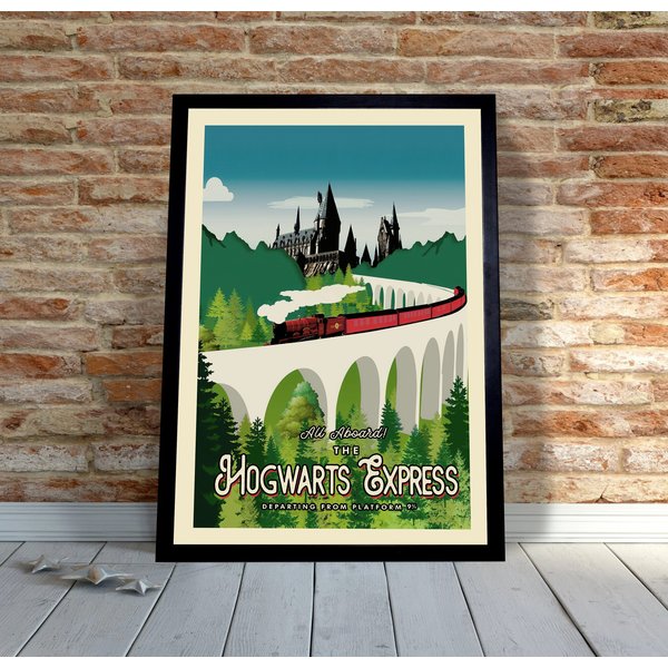 Vintage Movie Poster - Minimalist Hogwarts Express Travel Poster-image