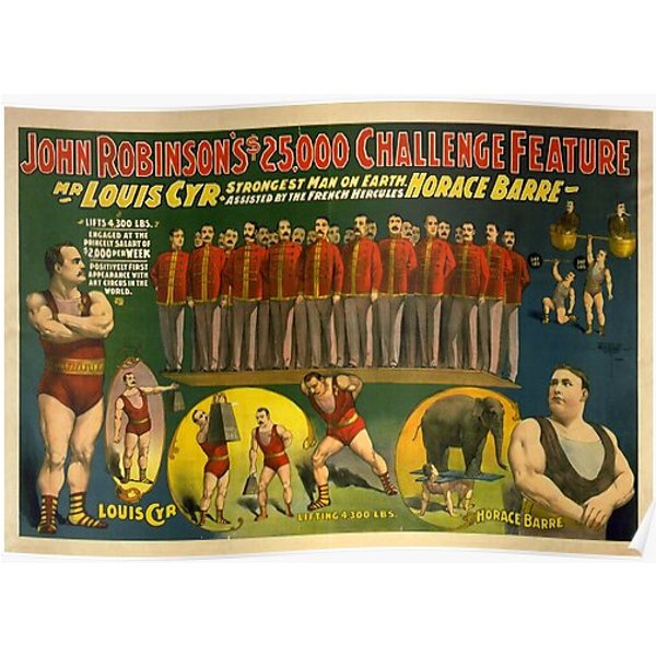 Circus Strongman Premium Matte Vertical Poster-image