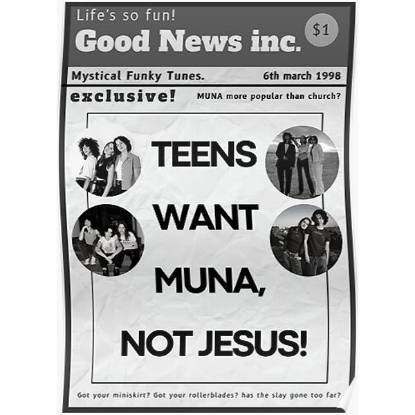 Teens Want Muna Not Jesus Muna Poster Premium Matte Vertical Poster-image