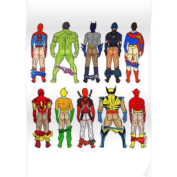 Superhero Butts Premium Matte Vertical Poster-image