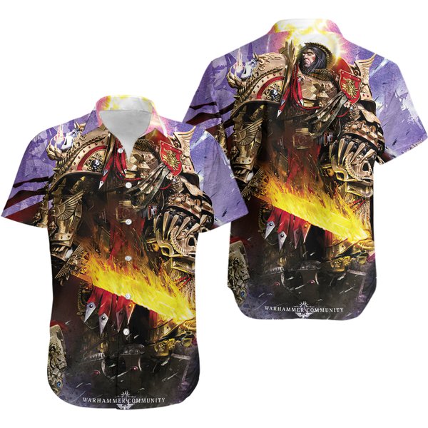 Warhammer 40K Emperor Of Mankind 3D Hawaiian Shirt, Summer Vacation Hawaiian Shirt-image