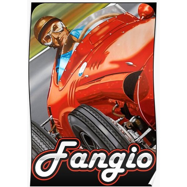 Juan Manuel Fangio Premium Matte Vertical Poster-image