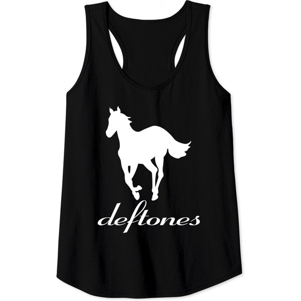 Vintage Deftone White Pony Tank Tops-image