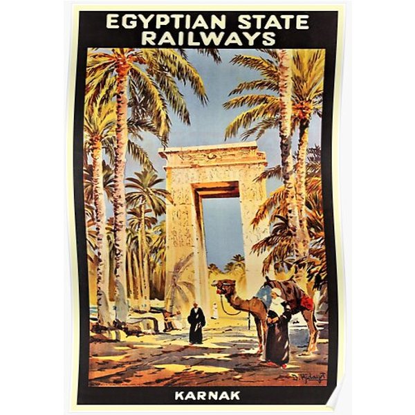 Karnak Egypt Travel Art Premium Matte Vertical Poster-image