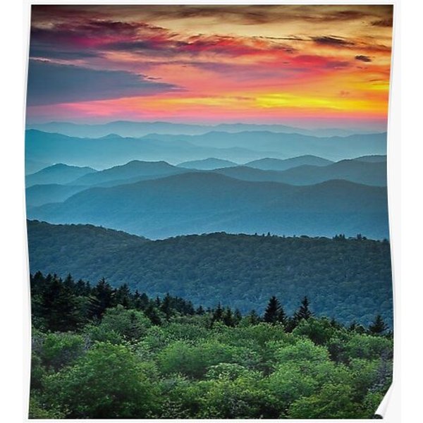 Blue Ridge Mountain Premium Matte Vertical Poster-image