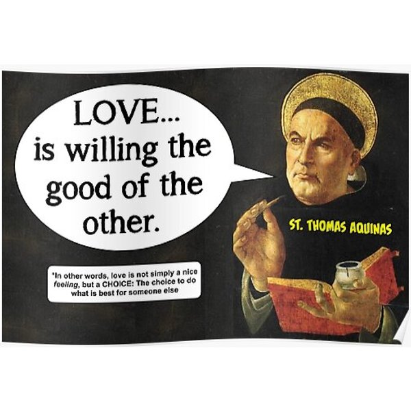The True Definition Of Love - Thomas Aquinas Premium Matte Vertical Poster-image