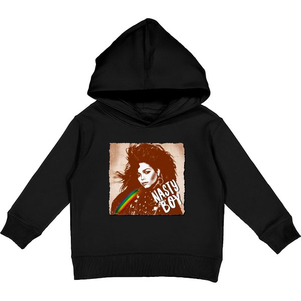 Nasty Boy (Janet) - Janet Jackson - Kids Pullover Hoodies , Together Again Tour 2023 Kids Pullover Hoodies-image