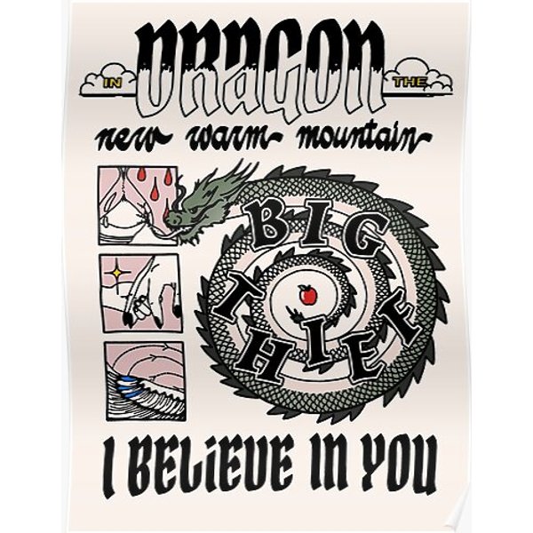 Big Thief - Dragon New Warm Mountain I Believe In You Premium Matte Vertical Poster-image