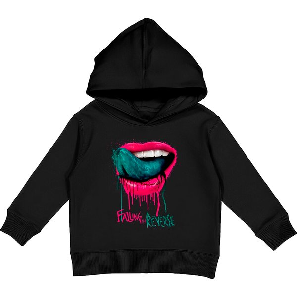 Falling In Reverse Lips Official Merchandise Kids Pullover Hoodies-image