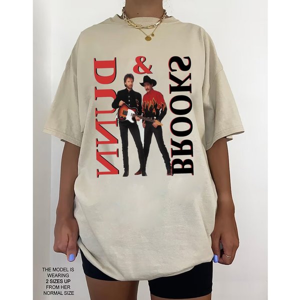 Vintage Brooks Dunn Shirt, 90S Vintage Brooks And Dunn Concert-image