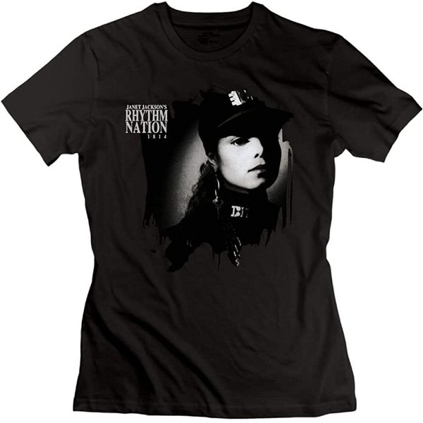 Ronaldamaurer Janet Jackson Rhythm Nation 1814 Fashion T-Shirt Black-image