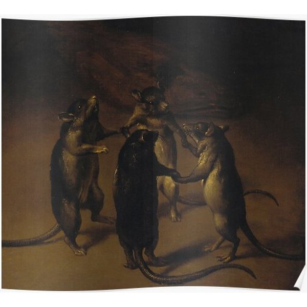 The Dance Of The Rats Painting Ferdinand Van Kessel Premium Matte Vertical Poster-image