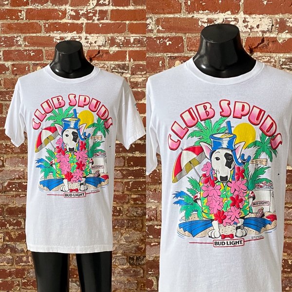 80S Club Spuds Bud Light Tee. 1986 Spuds Mackenzie-image