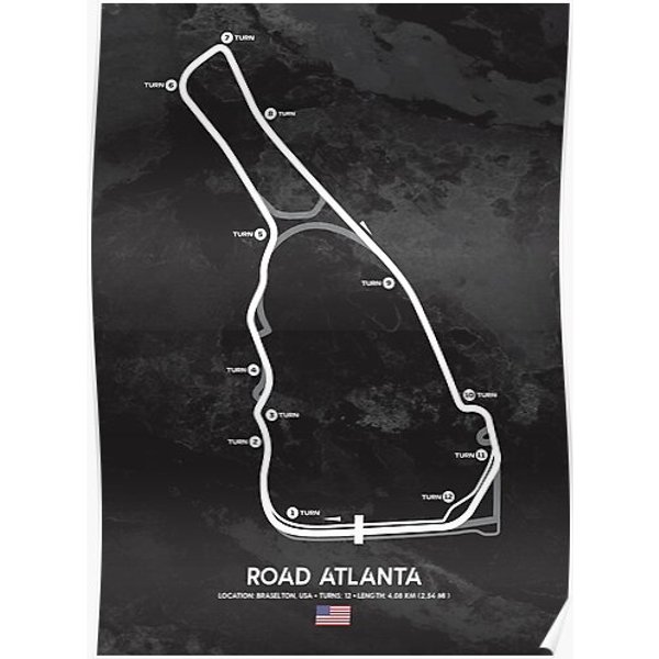 Road Atlanta Racetrack Premium Matte Vertical Poster-image